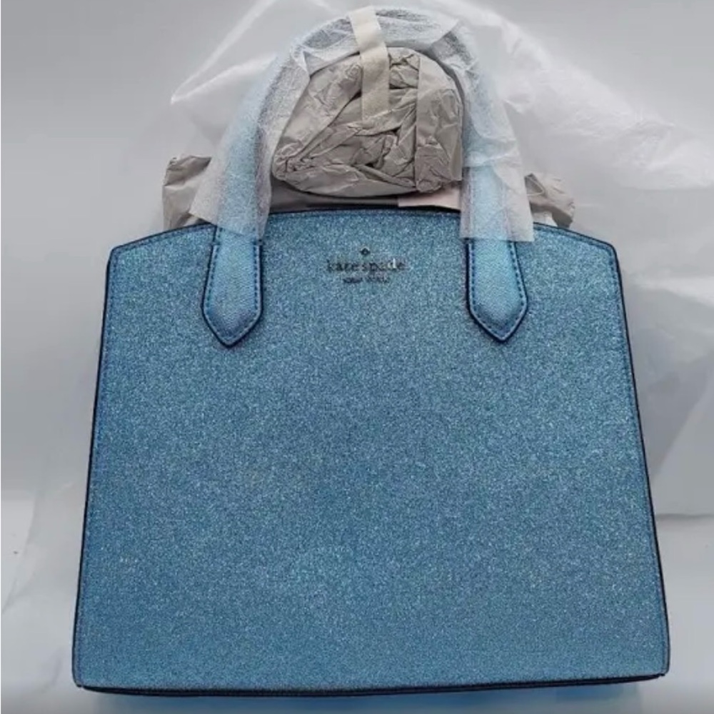 Kate Spade Blue Glitter Tote Bag